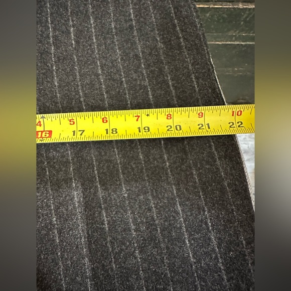 Banana Republic NWOT Martin Wool Cashmere Charcoal Striped Slacks Trousers Pants - Picture 9 of 16